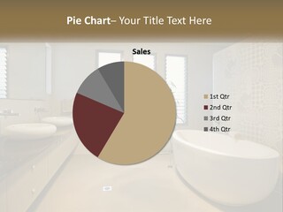 A Bathroom With Two Sinks And A Bathtub PowerPoint Template