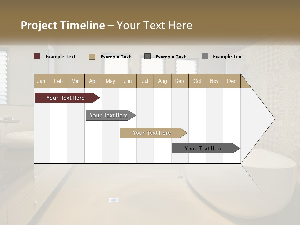A Bathroom With Two Sinks And A Bathtub PowerPoint Template