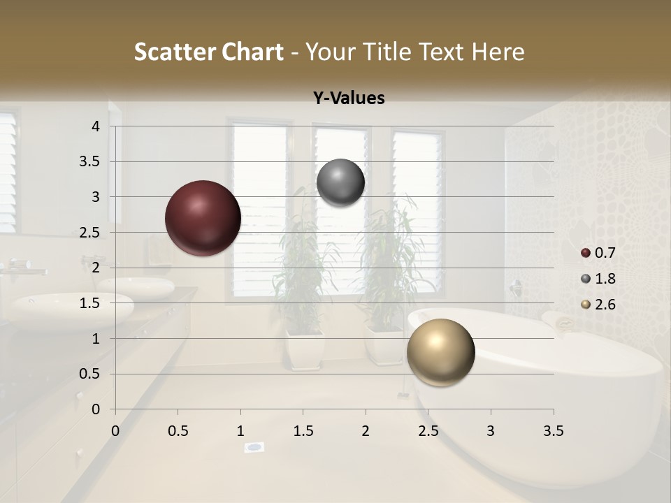 A Bathroom With Two Sinks And A Bathtub PowerPoint Template