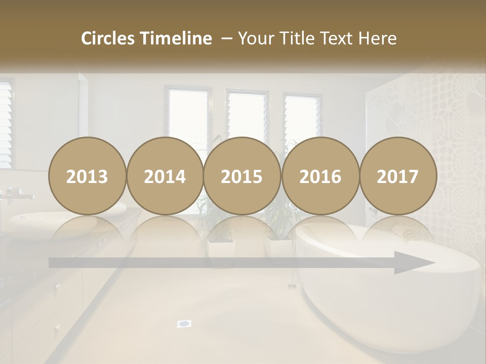 A Bathroom With Two Sinks And A Bathtub PowerPoint Template