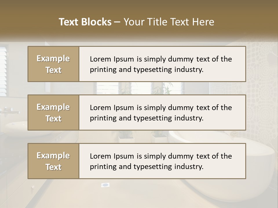 A Bathroom With Two Sinks And A Bathtub PowerPoint Template