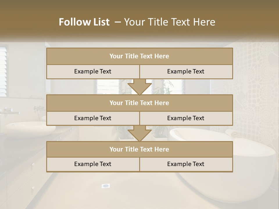 A Bathroom With Two Sinks And A Bathtub PowerPoint Template