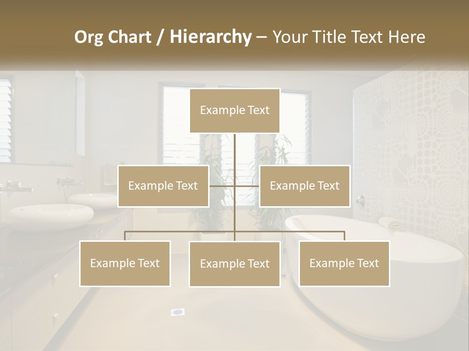 A Bathroom With Two Sinks And A Bathtub PowerPoint Template