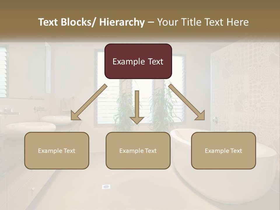 A Bathroom With Two Sinks And A Bathtub PowerPoint Template