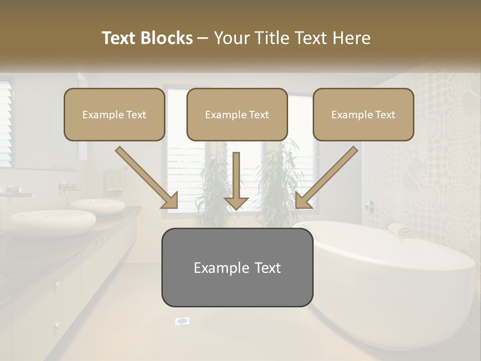 A Bathroom With Two Sinks And A Bathtub PowerPoint Template