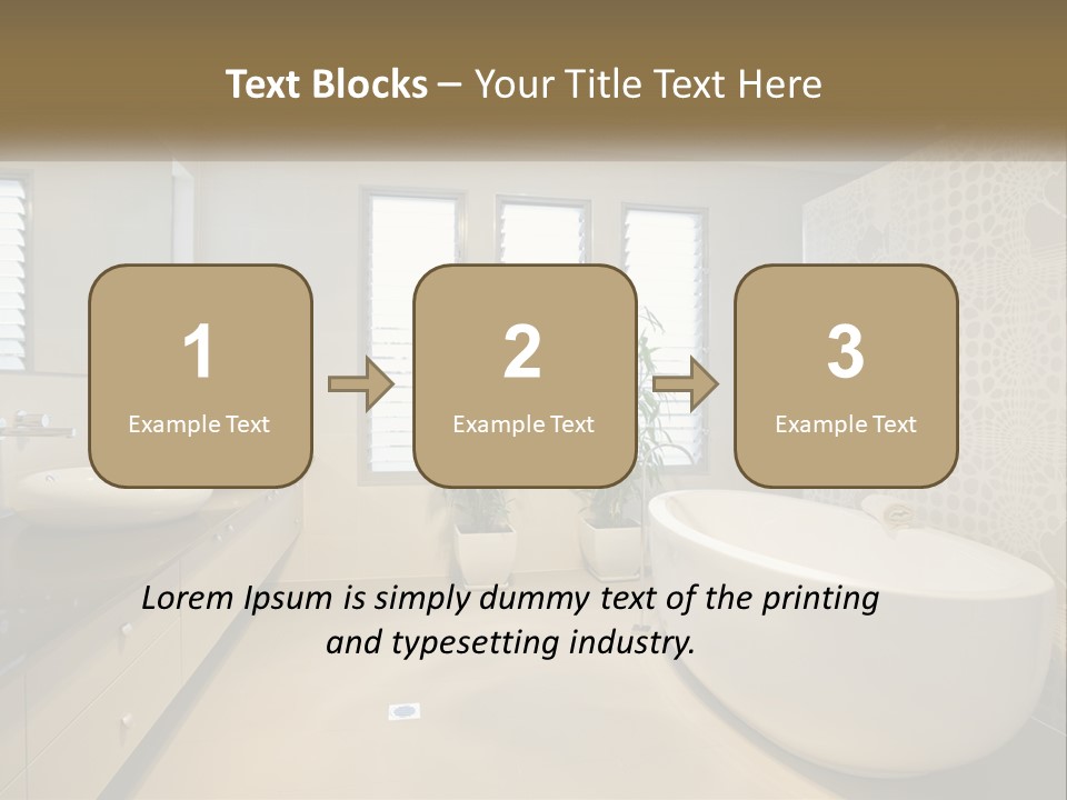 A Bathroom With Two Sinks And A Bathtub PowerPoint Template