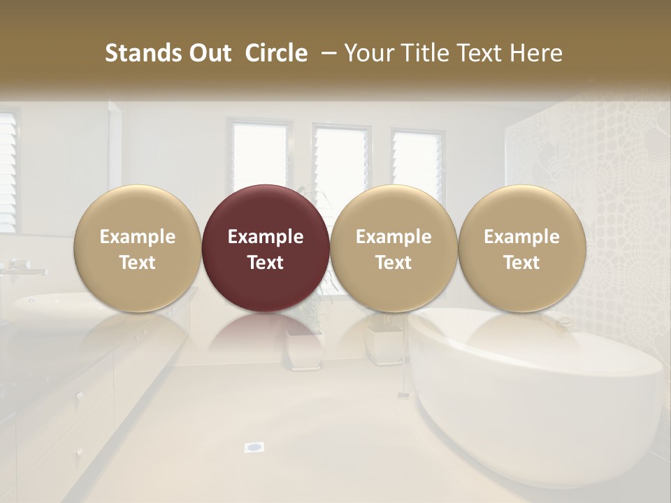 A Bathroom With Two Sinks And A Bathtub PowerPoint Template