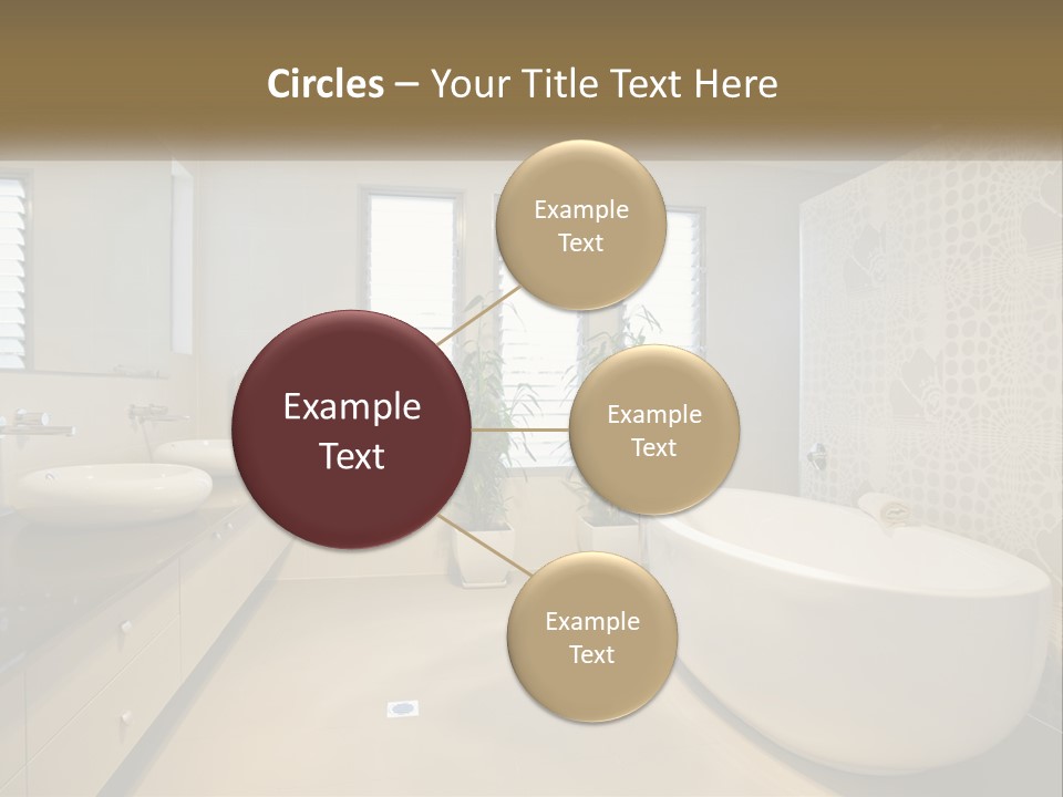 A Bathroom With Two Sinks And A Bathtub PowerPoint Template