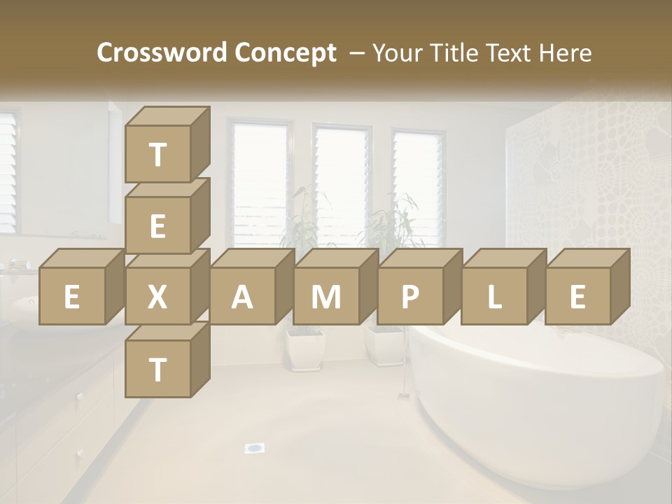 A Bathroom With Two Sinks And A Bathtub PowerPoint Template