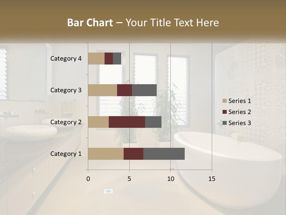 A Bathroom With Two Sinks And A Bathtub PowerPoint Template