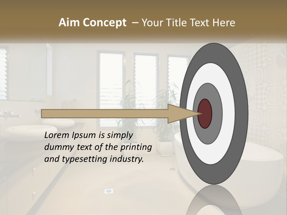 A Bathroom With Two Sinks And A Bathtub PowerPoint Template