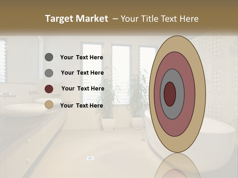 A Bathroom With Two Sinks And A Bathtub PowerPoint Template