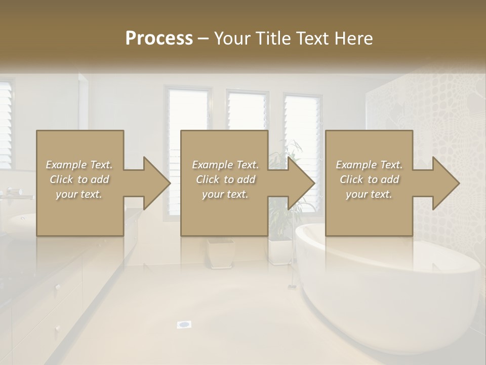 A Bathroom With Two Sinks And A Bathtub PowerPoint Template