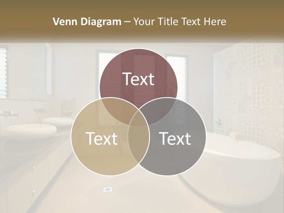 A Bathroom With Two Sinks And A Bathtub PowerPoint Template