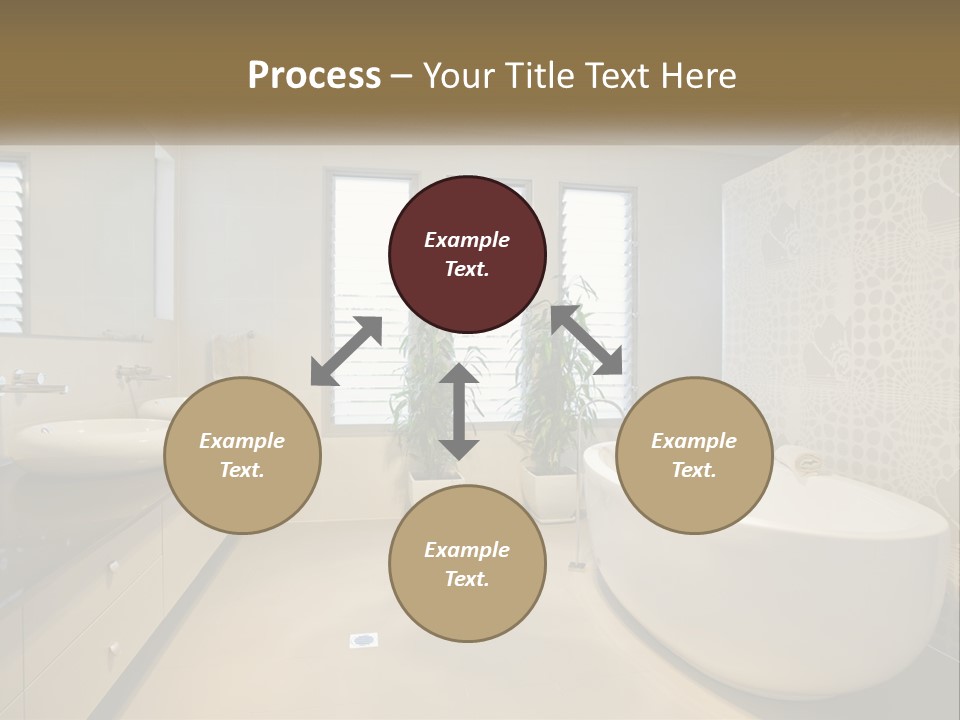 A Bathroom With Two Sinks And A Bathtub PowerPoint Template