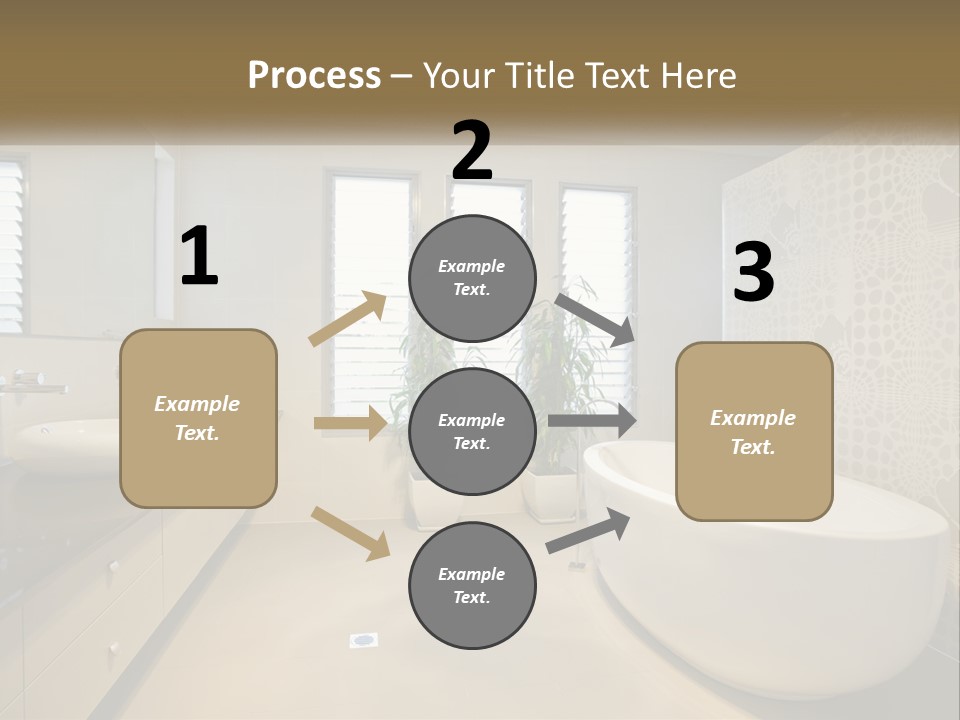 A Bathroom With Two Sinks And A Bathtub PowerPoint Template