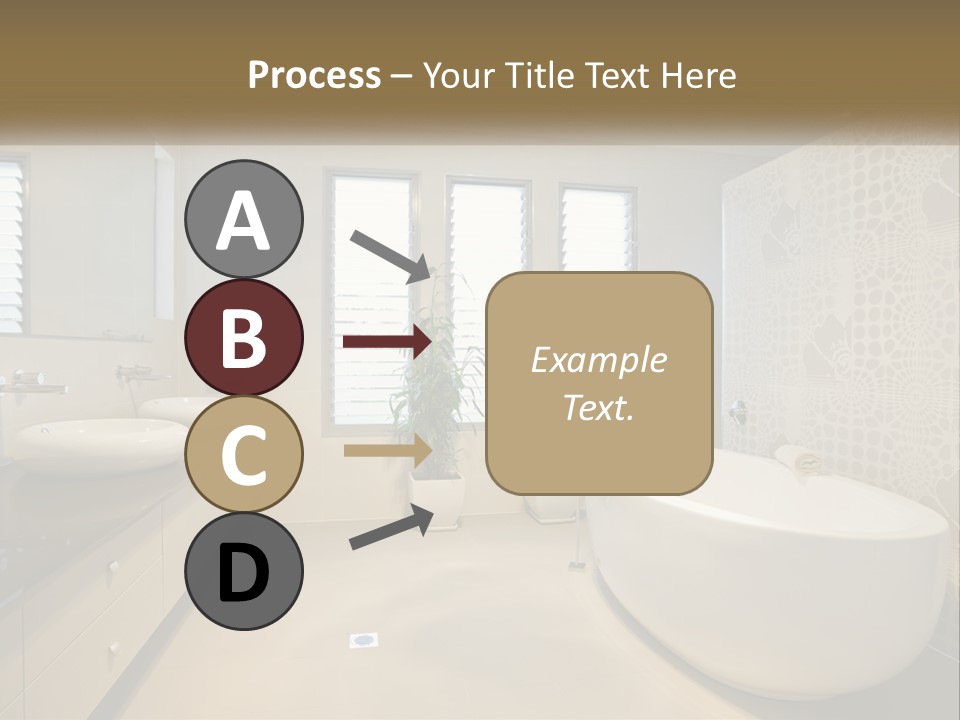 A Bathroom With Two Sinks And A Bathtub PowerPoint Template