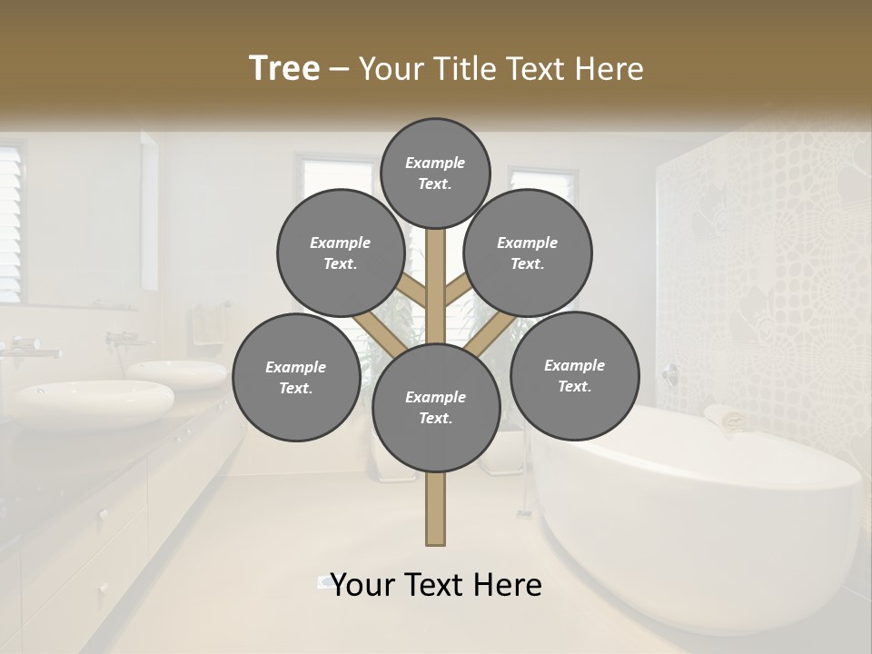 A Bathroom With Two Sinks And A Bathtub PowerPoint Template