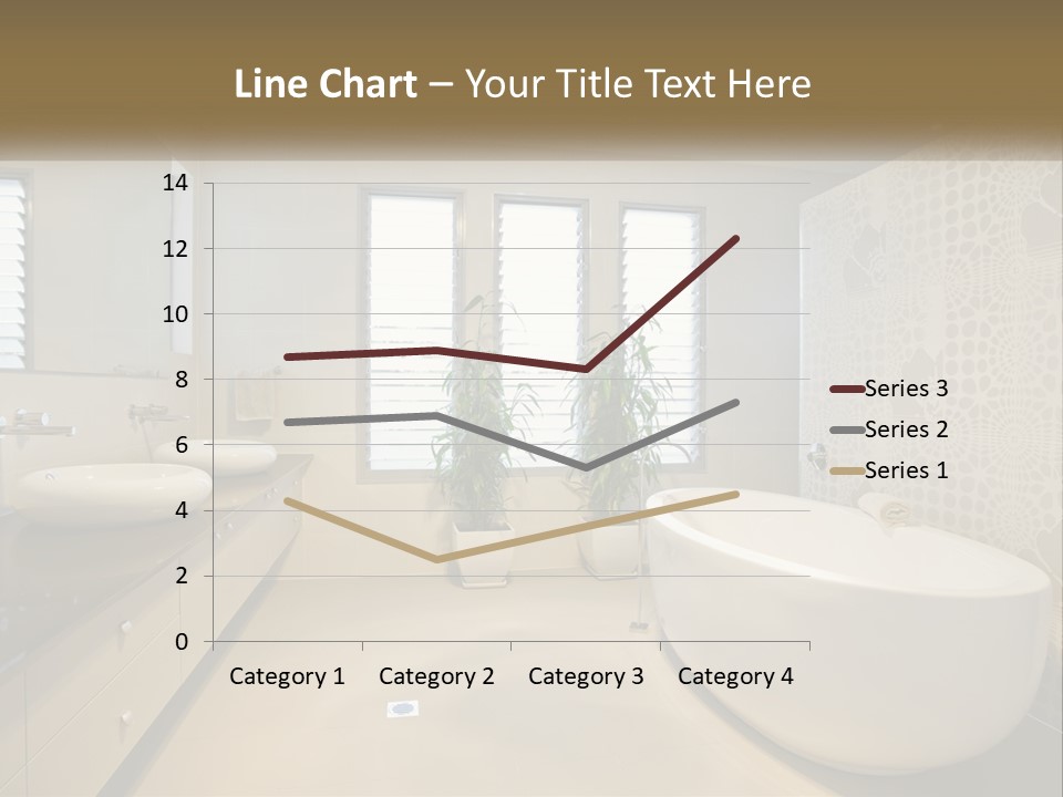 A Bathroom With Two Sinks And A Bathtub PowerPoint Template