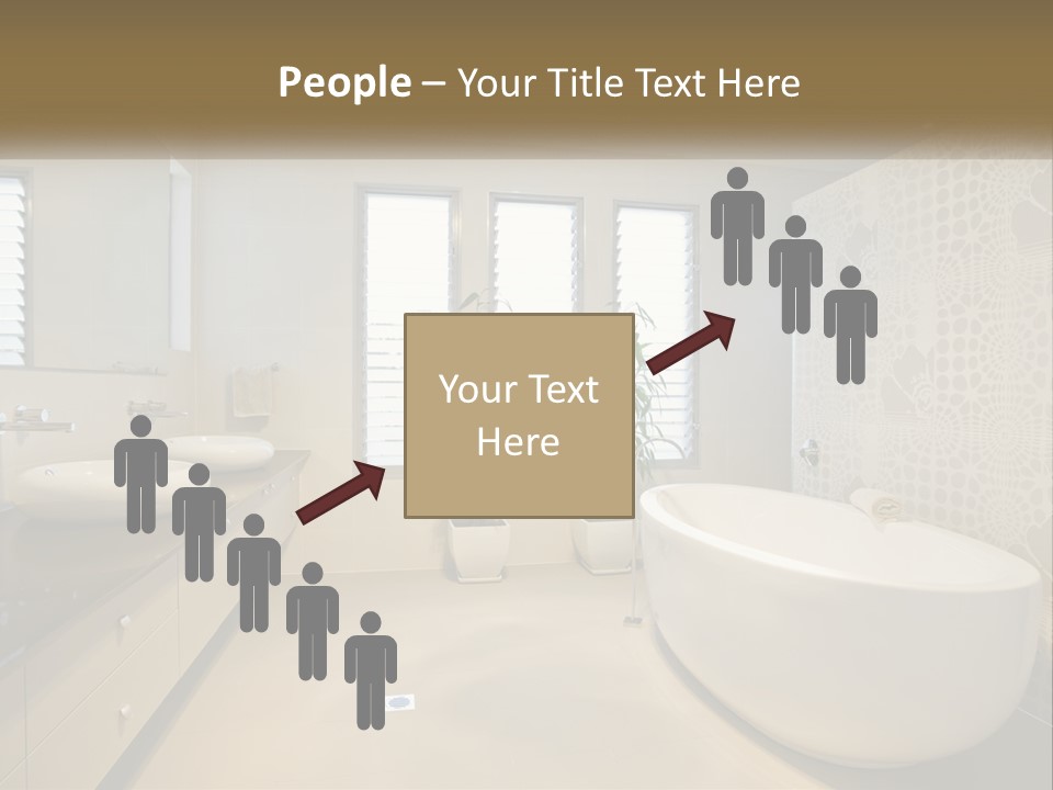 A Bathroom With Two Sinks And A Bathtub PowerPoint Template