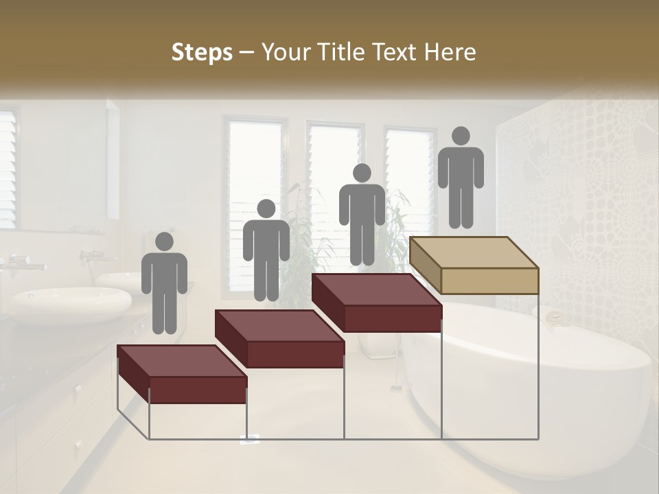 A Bathroom With Two Sinks And A Bathtub PowerPoint Template