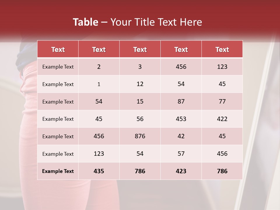 A Woman In Pink Pants Standing In Front Of A Mirror PowerPoint Template