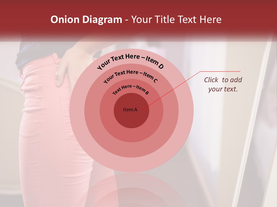 A Woman In Pink Pants Standing In Front Of A Mirror PowerPoint Template