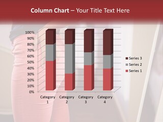 A Woman In Pink Pants Standing In Front Of A Mirror PowerPoint Template