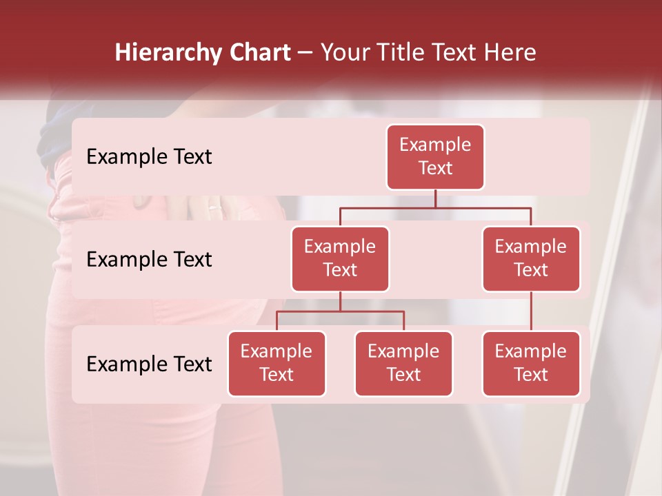 A Woman In Pink Pants Standing In Front Of A Mirror PowerPoint Template