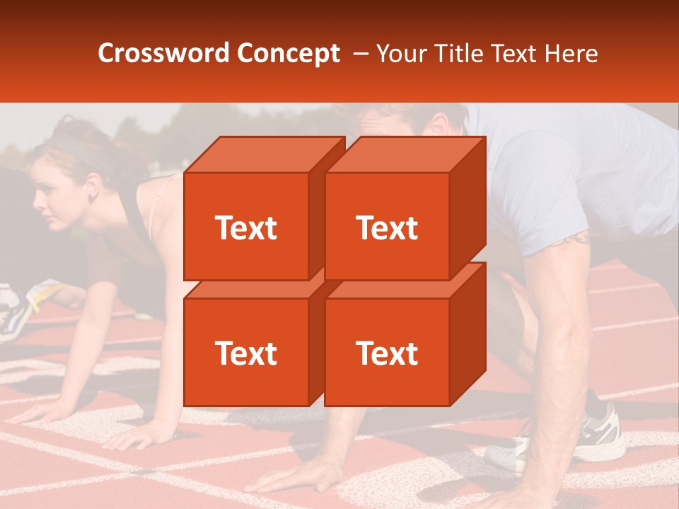 A Couple Of People That Are On A Track PowerPoint Template