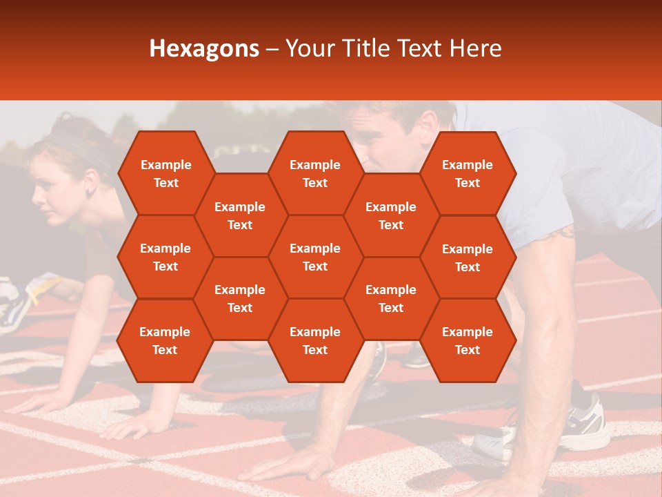 A Couple Of People That Are On A Track PowerPoint Template