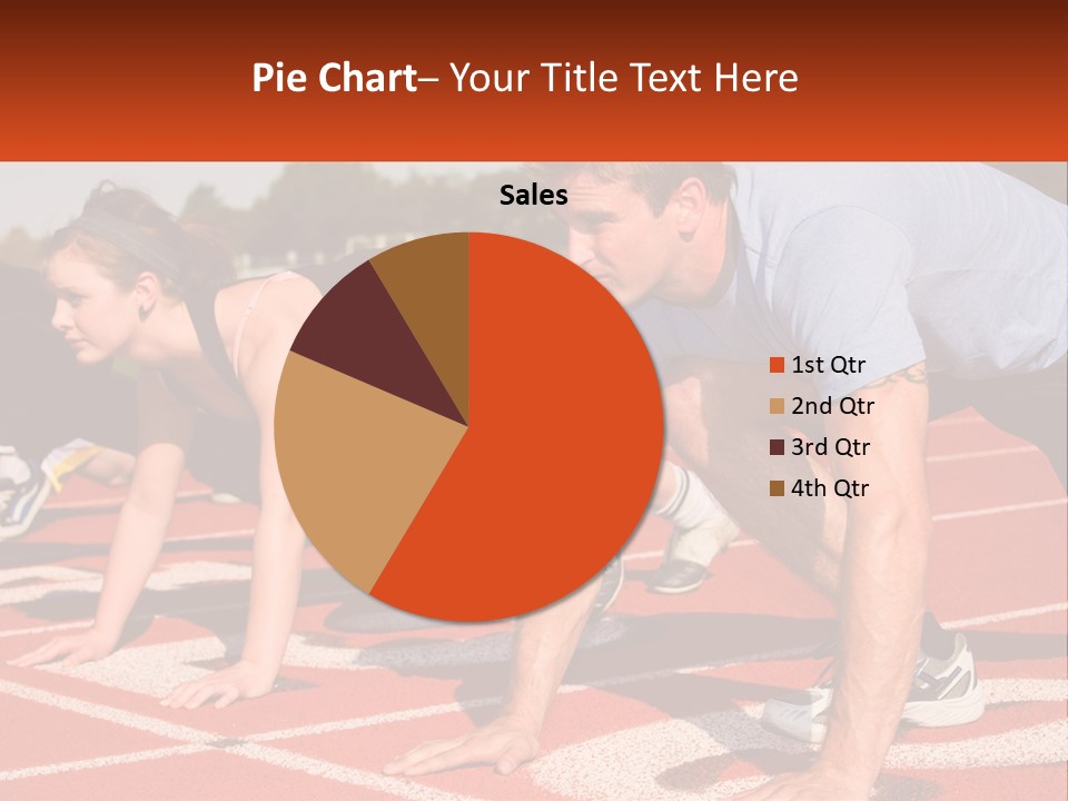 A Couple Of People That Are On A Track PowerPoint Template