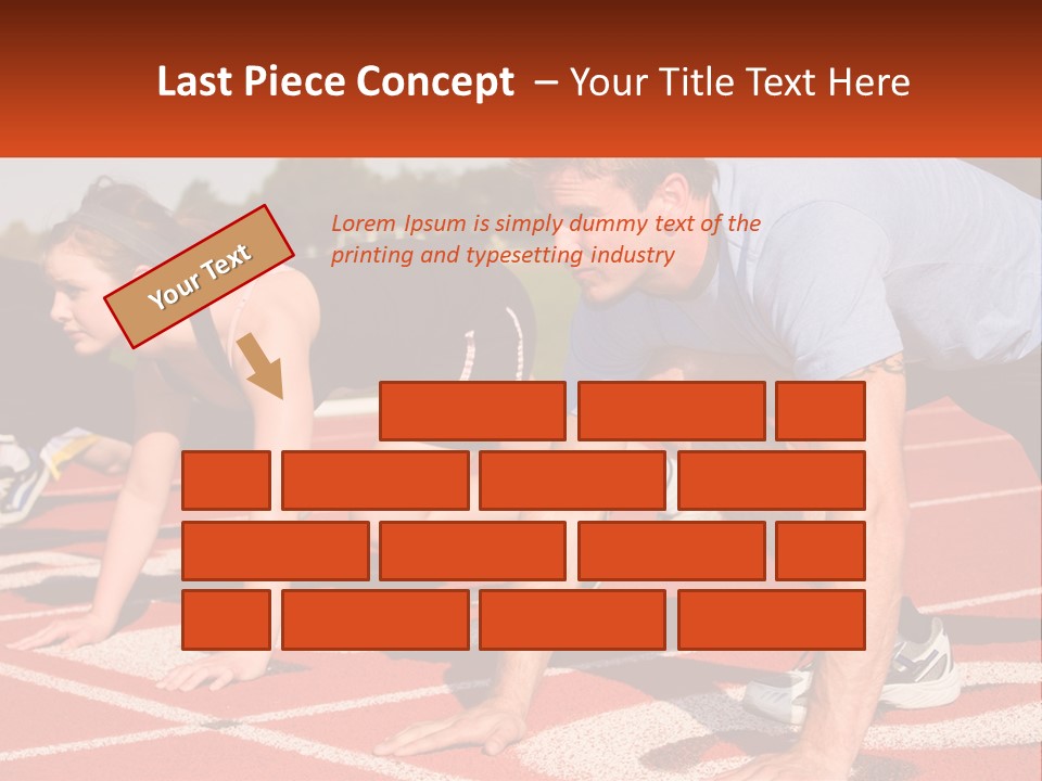 A Couple Of People That Are On A Track PowerPoint Template