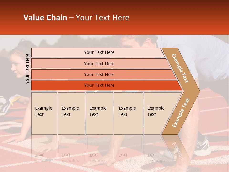 A Couple Of People That Are On A Track PowerPoint Template