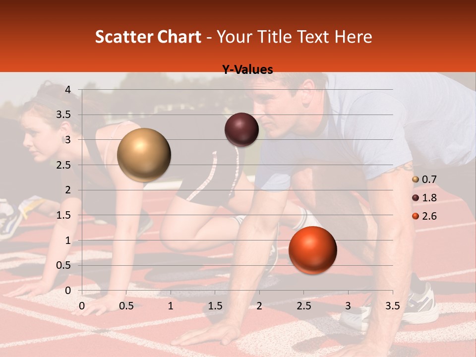 A Couple Of People That Are On A Track PowerPoint Template