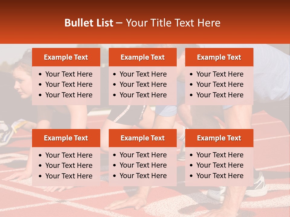 A Couple Of People That Are On A Track PowerPoint Template