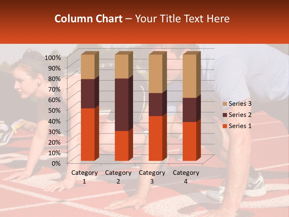 A Couple Of People That Are On A Track PowerPoint Template
