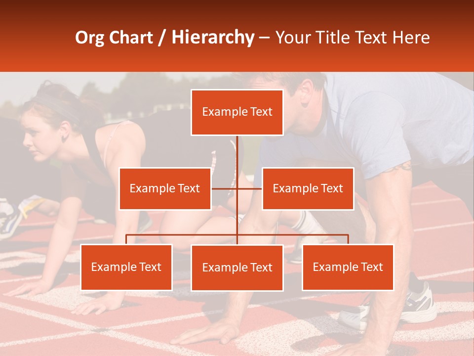 A Couple Of People That Are On A Track PowerPoint Template