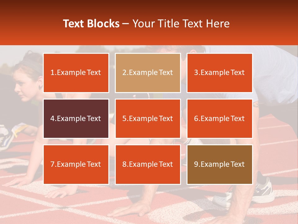 A Couple Of People That Are On A Track PowerPoint Template