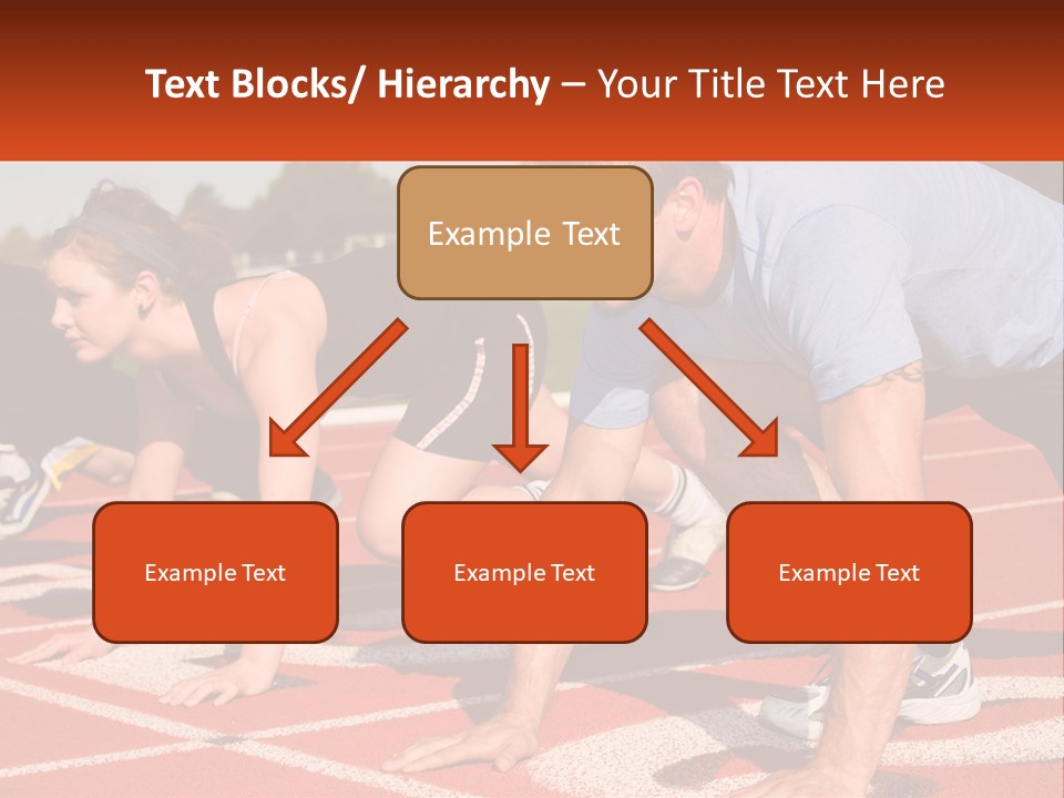 A Couple Of People That Are On A Track PowerPoint Template