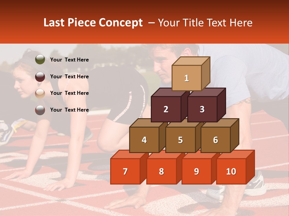 A Couple Of People That Are On A Track PowerPoint Template