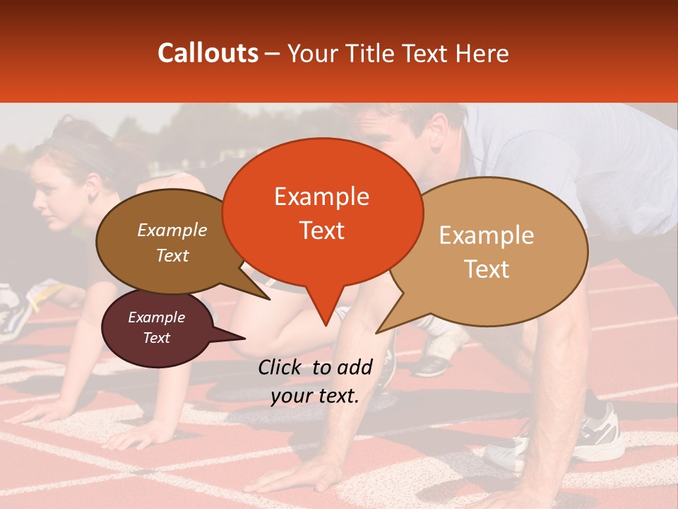 A Couple Of People That Are On A Track PowerPoint Template