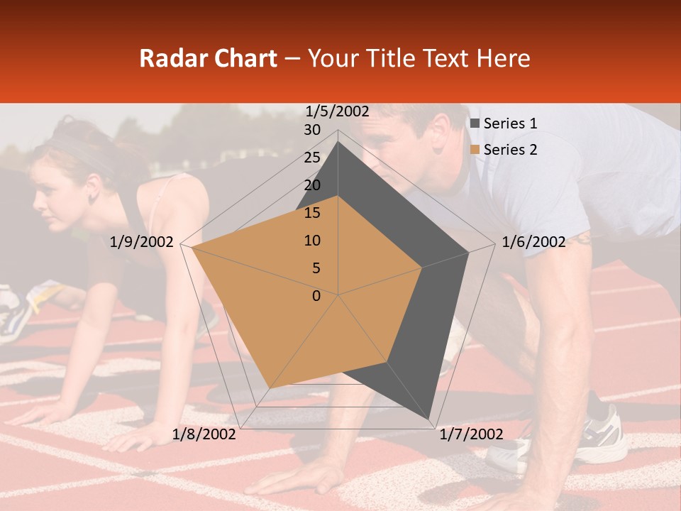 A Couple Of People That Are On A Track PowerPoint Template