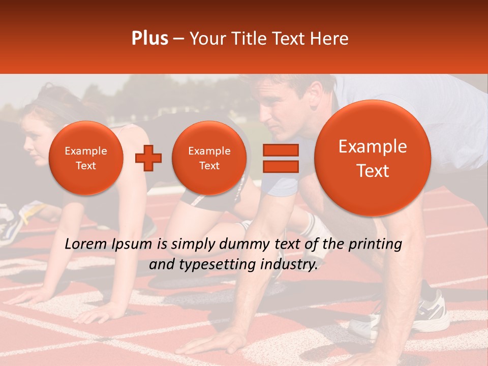 A Couple Of People That Are On A Track PowerPoint Template