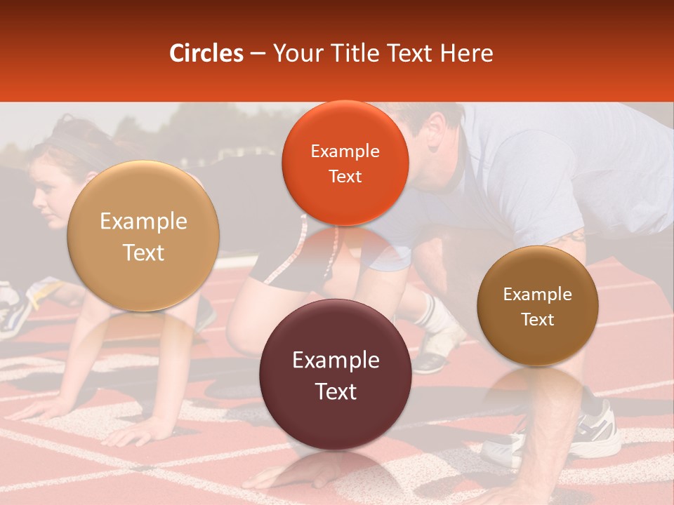 A Couple Of People That Are On A Track PowerPoint Template