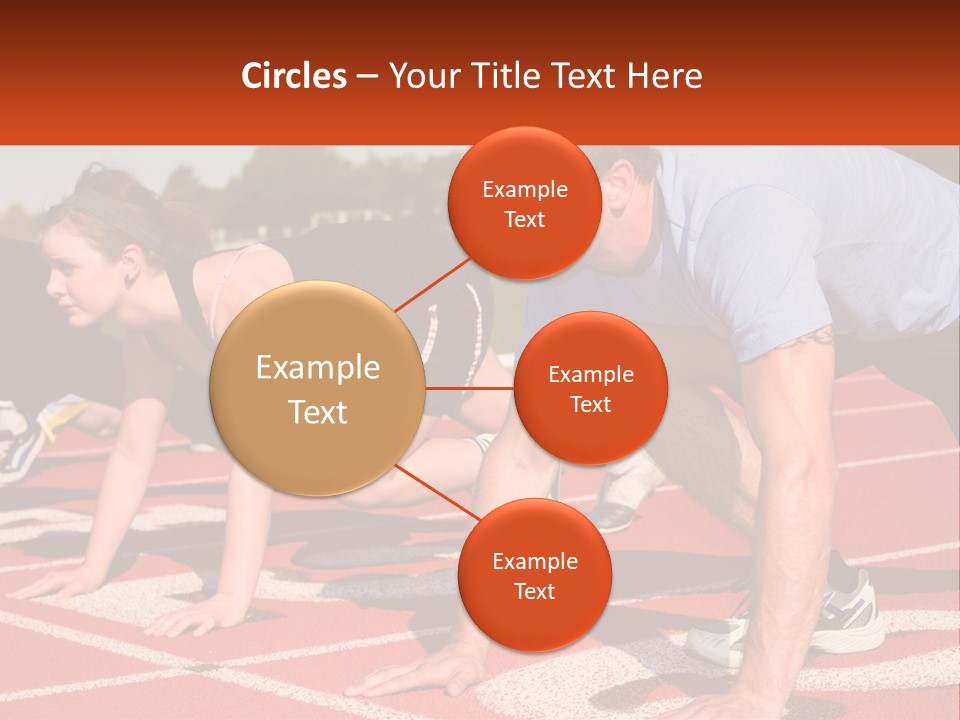 A Couple Of People That Are On A Track PowerPoint Template