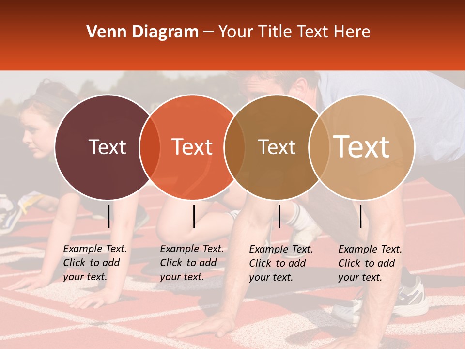 A Couple Of People That Are On A Track PowerPoint Template