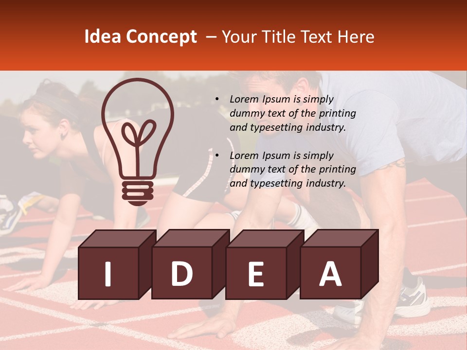 A Couple Of People That Are On A Track PowerPoint Template