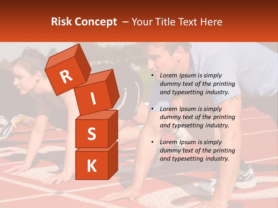 A Couple Of People That Are On A Track PowerPoint Template