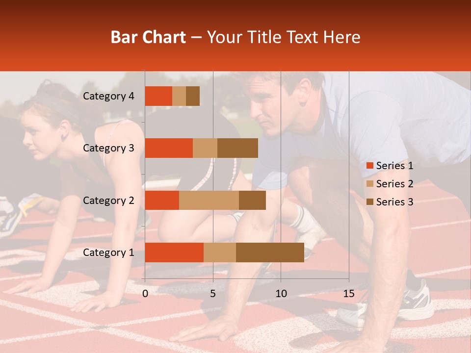 A Couple Of People That Are On A Track PowerPoint Template
